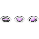 Philips HUE White & Color Ambiance Centura Einbauspot 3er-Pack, LED-Leuchte weiß, rund