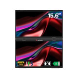 Verbatim Dualer tragbarer Monitor 15,6″ (32403), LED-Monitor 39.6 cm (15.6 Zoll), schwarz, 2x FullHD, IPS, USB-C, Mini-HDMI, Lautsprecher