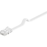 goobay Patchkabel RJ45 Stecker > RJ45 Stecker CAT.6 U/UTP weiß, 1 Meter, Flachkabel