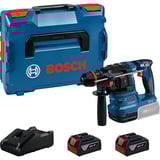 Bosch Akku-Bohrhammer GBH 18V-22 X Professional, 18Volt blau/schwarz, 2x Li-Ionen Akku 4,0Ah, ONECHUCK, ohne Akku und Ladegerät, in L-BOXX
