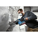 Bosch Professional Akku-Bohrhammer GBH 18V-22 X Professional, 18Volt blau/schwarz, 2x Li-Ionen Akku 4,0Ah, ONECHUCK, in L-BOXX