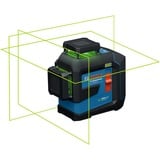 Bosch Professional Linienlaser GLL 80-33 G Professional blau/schwarz, Li-Ion-Akku 3,0Ah, grüne Laserlinien, inkl. Universalhalter LB 10, Deckenklemme DK 20