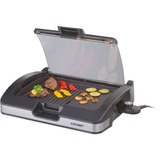 Cloer OUTDOOR-BARBECUE-GRILL 6725, Elektrogrill schwarz/silber, 2.200 Watt