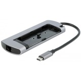 DeLOCK USB Type-C Dockingstation mit M.2 Slot grau