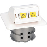 Digitus FTTH Glasfaser Unterputz-Wandanschlussdose, 2 Ports weiß, für SC- und LC-Adapter