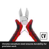 EINHELL Elektronikzangen-Set, 4-teilig schwarz/rot, 115 / 120 / 130 mm