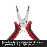 EINHELL Elektronikzangen-Set, 4-teilig schwarz/rot, 115 / 120 / 130 mm