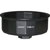 Hazet Ölfilterschlüssel 2169-11, 1/2" und Sechskant 24mm, Steckschlüssel für Ölfilter 14kant, 97mm