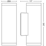 Philips Hue Hue White & Color Ambiance Impress Outdoor Wandleuchte (Niedervolt), LED-Leuchte schwarz