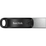 SanDisk iXpand Go 64 GB, USB-Stick schwarz/silber, USB-A 3.2 Gen 1, Apple Lightning Connector