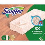 Swiffer Trockene Bodentücher Holz & Parkett, Nachfüllpackung, 18 Stück, Reinigungstücher beige, für Swiffer Bodenwischer