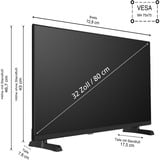 Telefunken QF32VP750S, QLED-Fernseher 80 cm (32 Zoll), schwarz, FullHD, Triple Tuner, Mediaplayer, Smart-TV