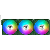 Thermaltake CT120 EX Reverse ARGB Sync PC Cooling Fan Racing Green, Gehäuselüfter grün, 3er-Pack, 120 mm