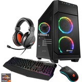 ALTERNATE We Love Gaming-PC Budget Edition 5700G schwarz/transparent, Windows 11 Home 64-Bit