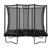 BERG Toys Trampolin Ultim Favorit, Fitnessgerät grau, rechteckig, 190 x 280 cm, inkl. Sicherheitsnetz Comfort