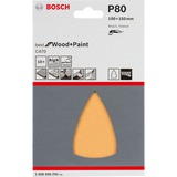 Bosch Schleifblatt C470 Best for Wood and Paint, 100x150mm, K80 10 Stück, für Deltaschleifer