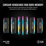 Corsair DIMM 32 GB DDR5-6000 (2x 16 GB) Dual-Kit, Arbeitsspeicher schwarz, CMH32GX5M2B6000C30, Vengeance RGB, INTEL XMP