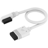 Corsair iCUE LINK Slim-Kabel, 200mm, 90° abgewinkelt weiß, 2 Stück