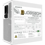 GIGABYTE GP-UD850GM PG5 V2 ICE, PC-Netzteil weiß, 1x 12VHPWR, 3x PCIe, Kabel-Management, 850 Watt