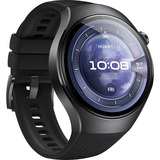 Huawei Watch 5 46mm (Rates-L19F), Smartwatch schwarz, Fluoroelastomer-Armband in schwarz, Gehäuse aus Edelstahl