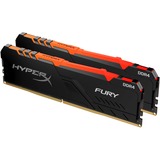 HyperX DIMM 32 GB DDR4-3200 Kit, Arbeitsspeicher schwarz, HX432C16FB4AK2/32, Fury RGB