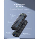 ICY BOX IB-AC6110a, USB-Hub schwarz