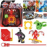 Spin Master Bakugan 2023 Starter Pack mit 3 Bakugan, Geschicklichkeitsspiel inkl. 1 Special Attack Dragonoid, 2 Core Balls (Nillious und Hammerhead)