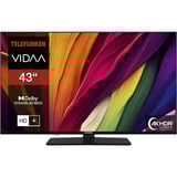 Telefunken XU43VP750M, LED-Fernseher 108 cm (43 Zoll), schwarz, UltraHD/4K, Tripple-Tuner, SmartTV, VIDAA-Betriebssystem