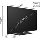 Telefunken XU43VP750M, LED-Fernseher 108 cm (43 Zoll), schwarz, UltraHD/4K, Tripple-Tuner, SmartTV, VIDAA-Betriebssystem