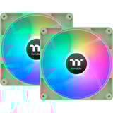 Thermaltake CT120 ARGB Sync PC Cooling Fan Matcha Green, Gehäuselüfter hellgrün, 2er Pack, ohne Controller, 120 mm