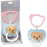 ZAPF Creation Schnuller für Babys BABY born mit Beißring und Clip Teddy-Design waschbar 