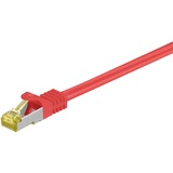 goobay RJ-45 Patchkabel Cat 6.a S/FTP (PIMF), mit Cat.7 Rohkabel rot, 5 Meter, 500 MHz