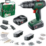 Bosch Heimwerken & Garten Akku-Schlagbohrschrauber UniversalImpact 18V, Set grün/schwarz, 2x Li-Ionen Akku 1,5Ah, 241-teiliges Set