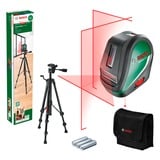 Bosch Heimwerken & Garten Kreuzlinienlaser UniversalLevel 3 Set grün/schwarz, rote Laserlinien, Reichweite 10 Meter