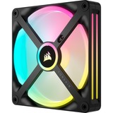 Corsair iCUE LINK QX140 RGB 140-mm-PWM-Lüfter, Gehäuselüfter schwarz, Erweiterungskit, 140 mm