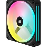 Corsair iCUE LINK QX140 RGB 140-mm-PWM-Lüfter, Gehäuselüfter schwarz, Erweiterungskit, 140 mm