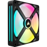 Corsair iCUE LINK QX140 RGB 140-mm-PWM-Lüfter, Gehäuselüfter schwarz, Erweiterungskit, 140 mm