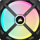 Corsair iCUE LINK QX140 RGB 140-mm-PWM-Lüfter, Gehäuselüfter schwarz, Erweiterungskit, 140 mm