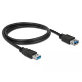 DeLOCK USB 3.2 Gen 1 Verlängerungskabel, USB-A Stecker > USB-A Buchse schwarz, 1 Meter, SuperSpeed