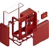 HYTE X50 , Tower-Gehäuse rot, Tempered Glass