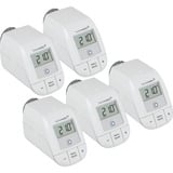 Homematic IP Smart Home Heizkörperthermostat Basic (HmIP-eTRV-B-2), Heizungsthermostat weiß, 5er Set