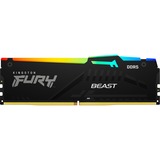 Kingston FURY DIMM 16 GB DDR5-4800, Arbeitsspeicher schwarz, KF548C38BBA-16, Fury Beast RGB, XMP