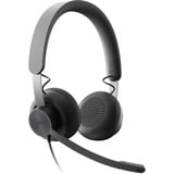 Logitech Zone Wired MS Teams, Headset grau/schwarz, Microsoft Teams zertifiziert, USB-A/C