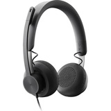 Logitech Zone Wired MS Teams, Headset grau/schwarz, Microsoft Teams zertifiziert, USB-A/C