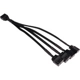 Alphacool Y-Kabelsplitter aRGB 3-Pin auf 4x 3-Pin, 15cm schwarz, inkl. Steckverbinder