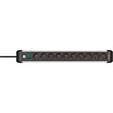 Brennenstuhl Premium-Alu-Line Steckdosenleiste 10-fach schwarz/aluminium, 3 Meter Kabel, mit Sicherheitsschalter