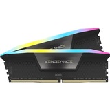 Corsair DIMM 32 GB DDR5-6000 Kit, Arbeitsspeicher schwarz, CMH32GX5M2D6000C36, Vengeance RGB, XMP