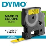 Dymo D1 ORIGINAL Schriftband, schwarz auf gelb, 12mm x 7m S0720580