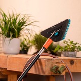 GARDENA Cleansystem Stielbürste hard flex, Waschbürste grau/türkis, 360° Drehgelenk