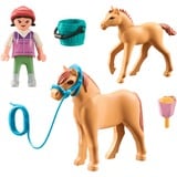 PLAYMOBIL 71498 Horses of Waterfall Kind mit Pony und Fohlen, Konstruktionsspielzeug 